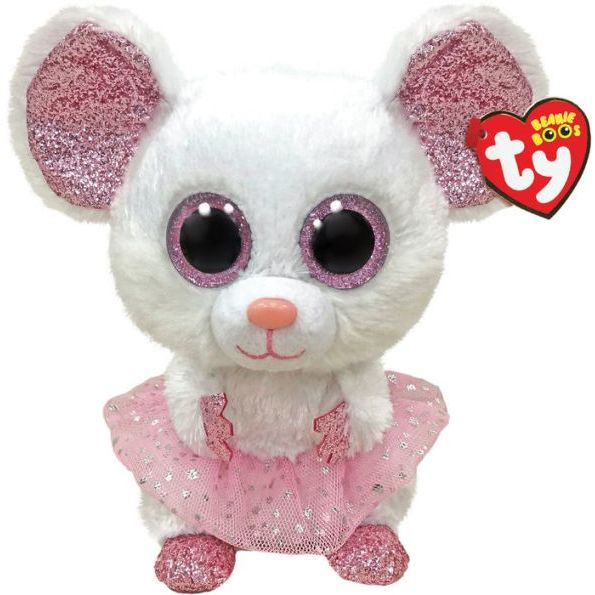 Ty Beanie Boos 12 Inch Medium Nina the Ballerina Mouse Plush Toy