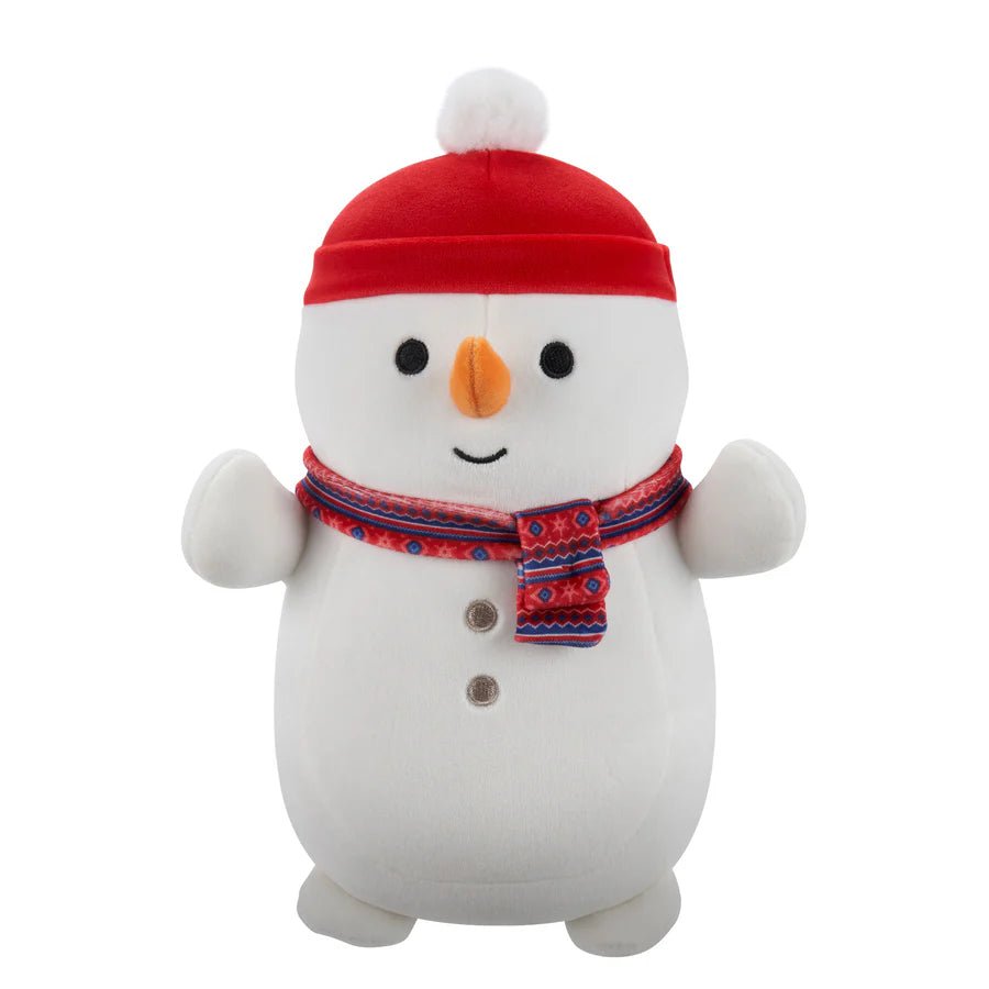 Squishmallow 10 Inch Manny the Snowman Christmas Hug Mees Plush Toy - Owl & Goose Gifts