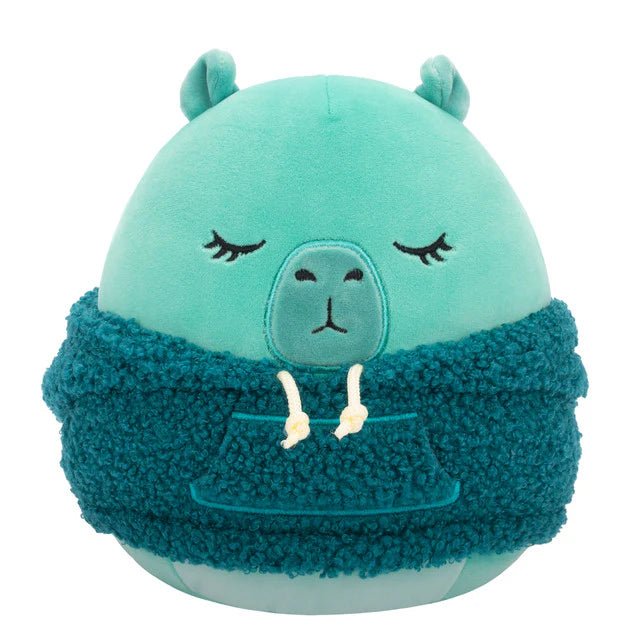 Squishmallow 12 Inch Nastia the Capybara with Hoodie Plush Toy - Owl & Goose Gifts