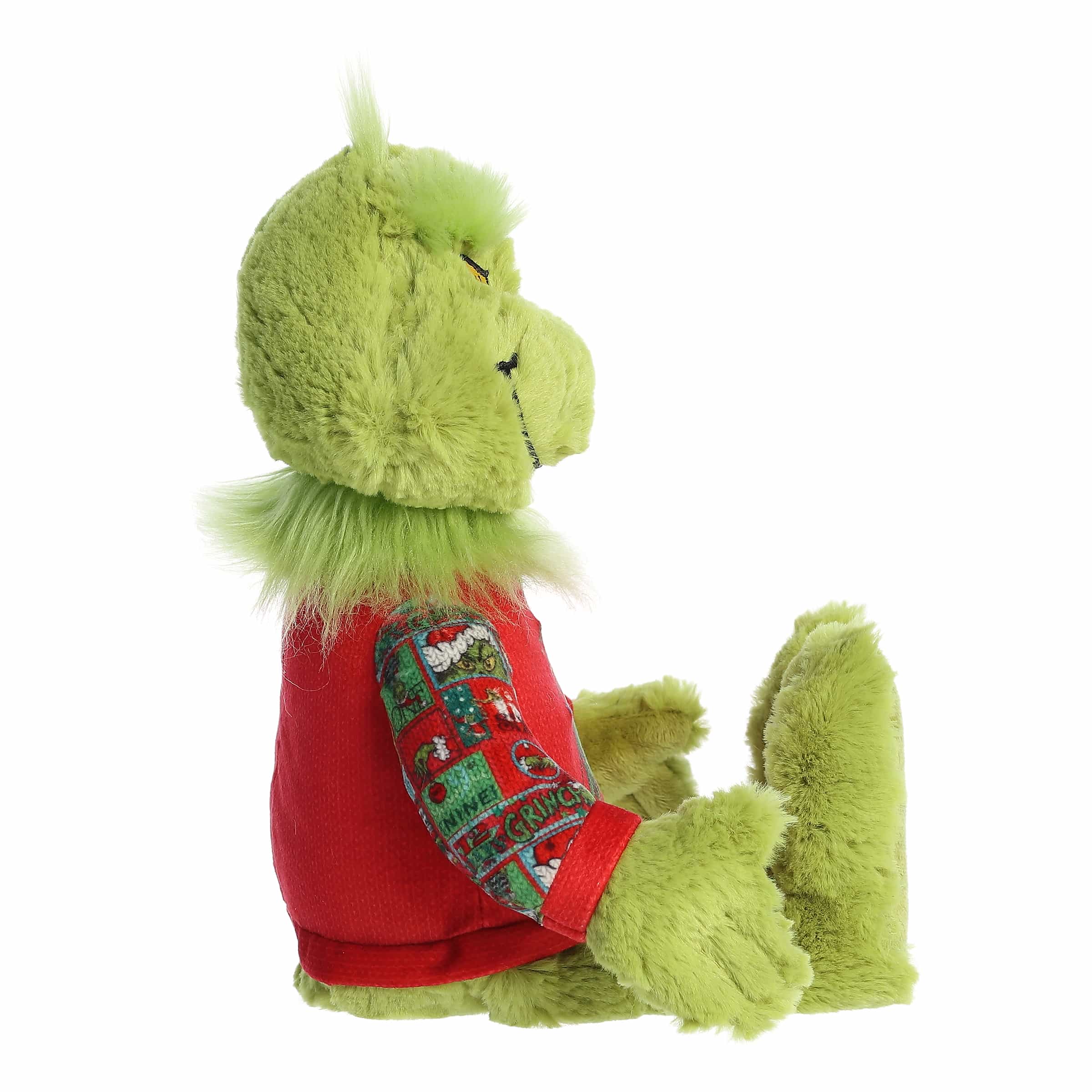 Aurora Plush 16 Inch Dr. Suess Ugly Sweater Light Up Grinch Holiday Plush Toy