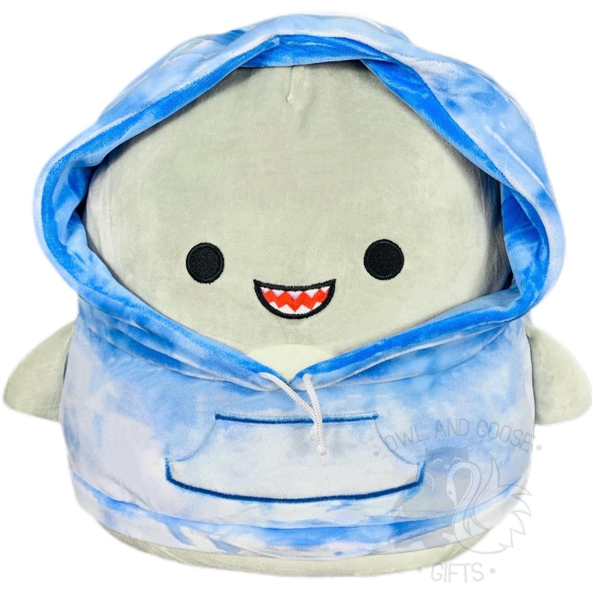 Squishmallow 16 Inch Gordon the Shark with Hoodie Plush Toy - Owl & Goose Gifts