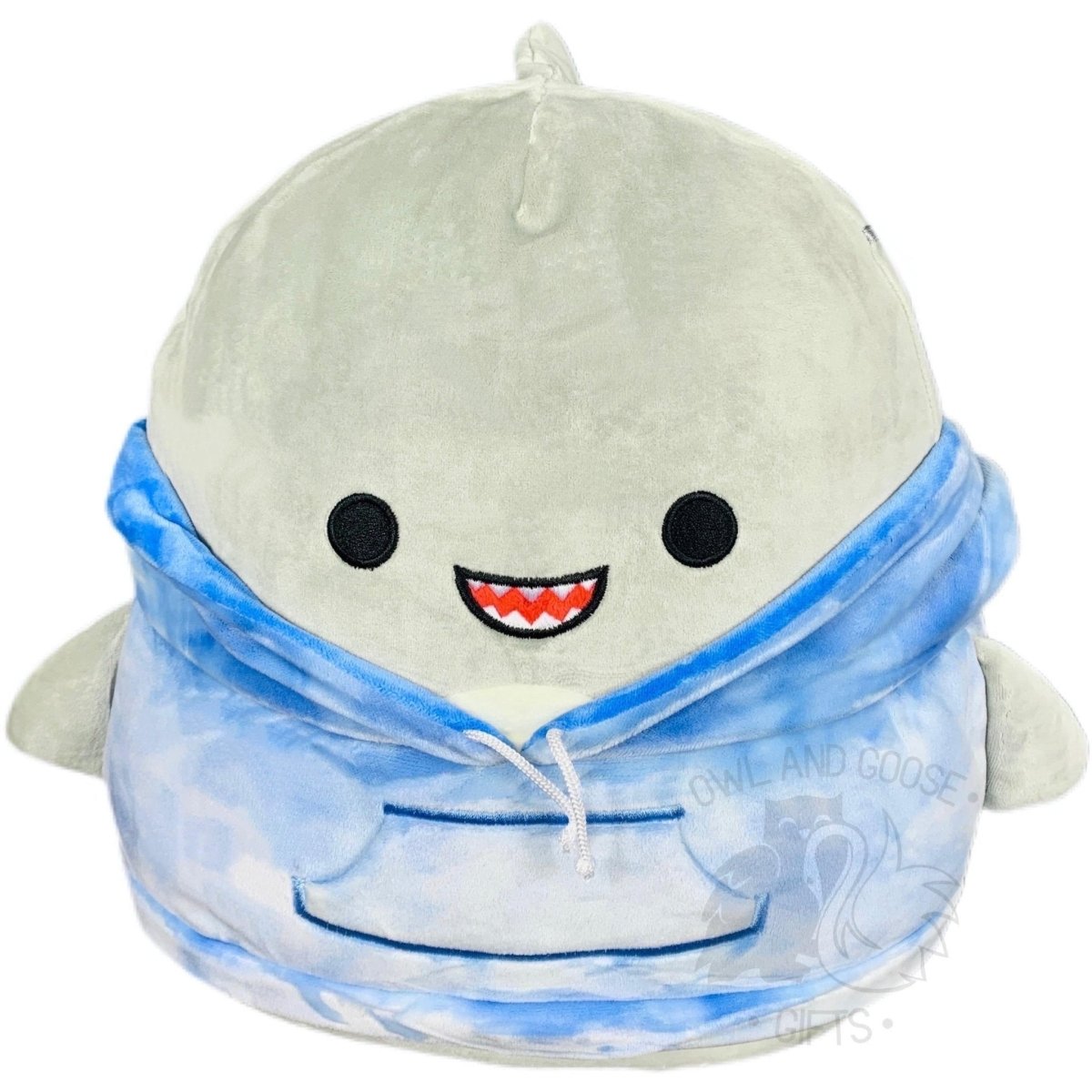 Squishmallow 16 Inch Gordon the Shark with Hoodie Plush Toy - Owl & Goose Gifts