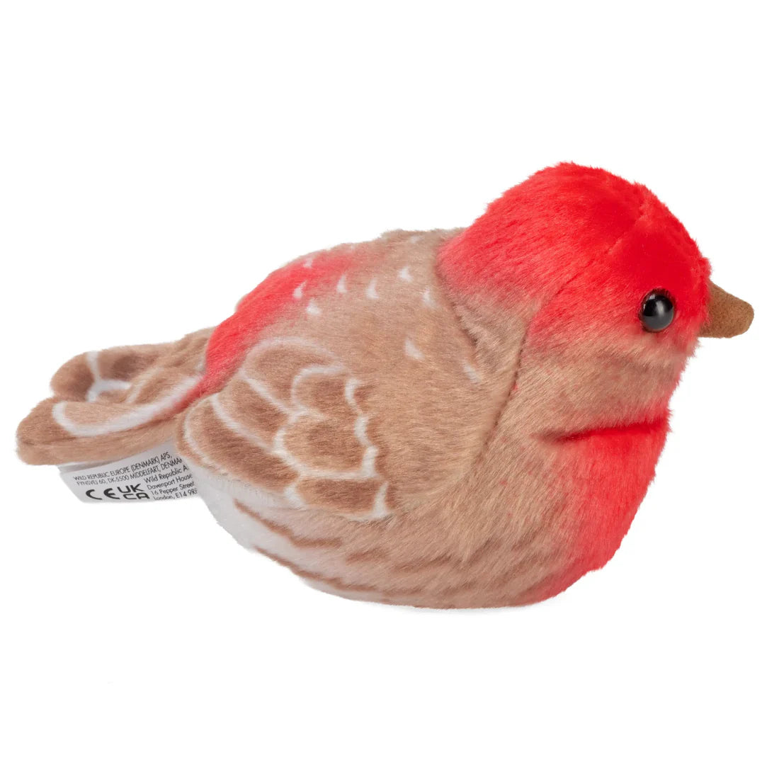 Wild Republic 5 Inch Audubon Birds House Finch Plush with Authentic Bird Call