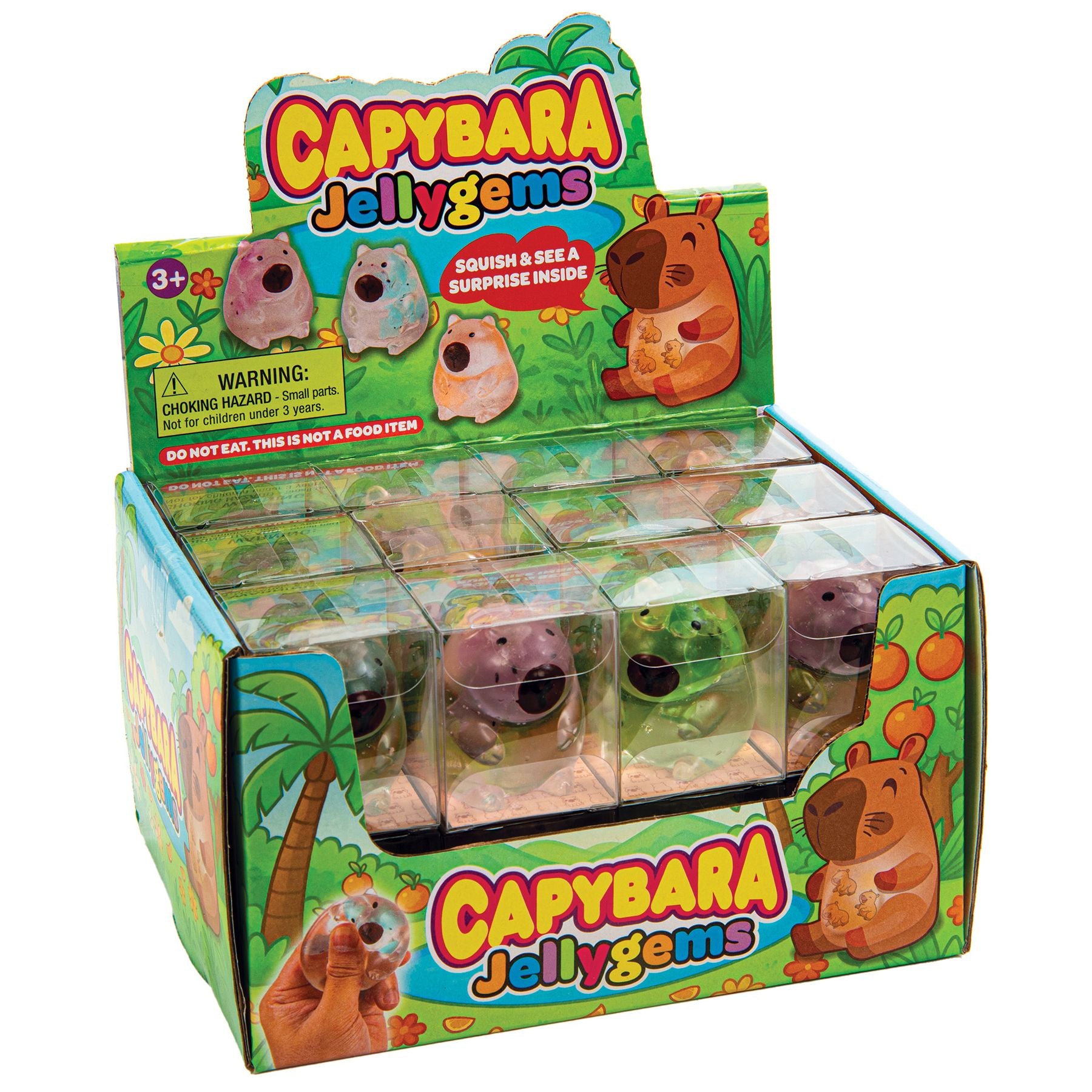 Master Toys 2.5 Inch Capybara Jellygems Maltose Squishy - Sensory Fidget Toy