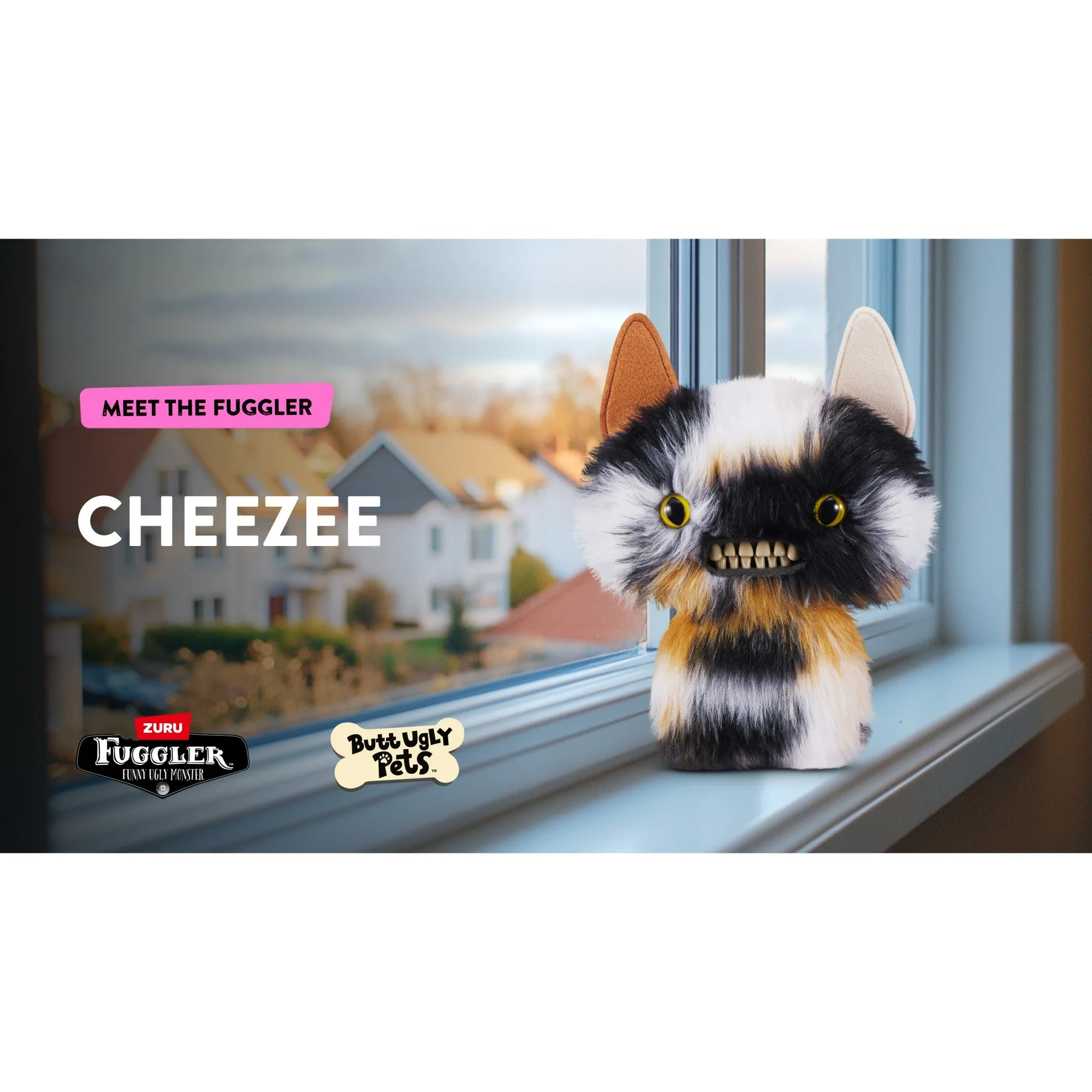 Zuru Fugglers 9 Inch Butt Ugly Pets - Cheezee (Calico Cat)