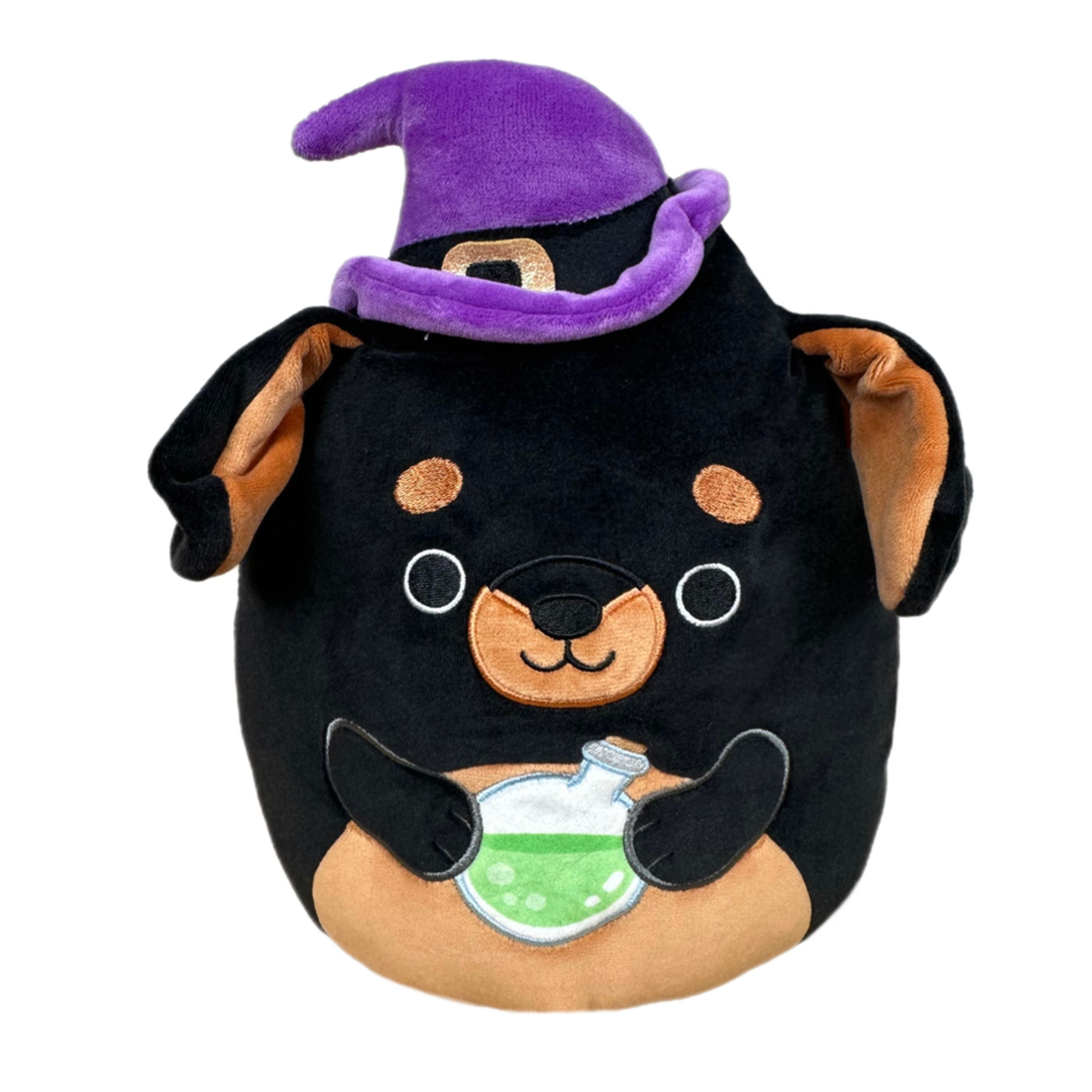 Squishmallow 8 Inch Mateo the Rottweiler with Potion Halloween Plush Toy