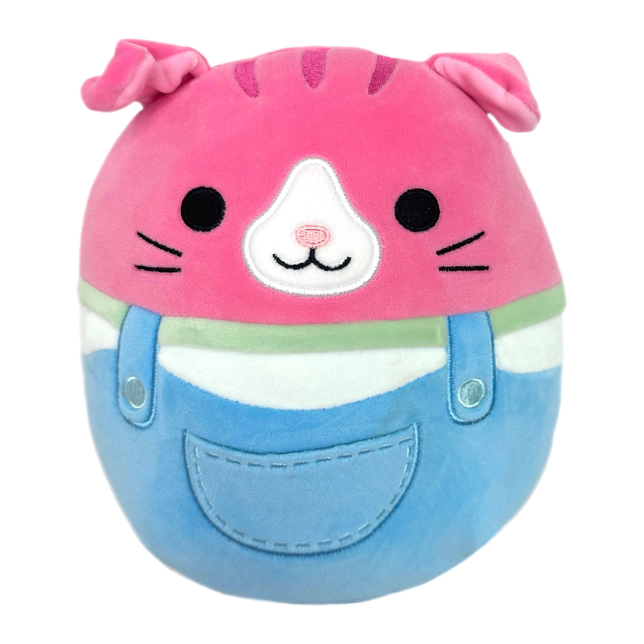 Squishmallow 12 Inch Geraldine the Cat in Overalls Plush Toy