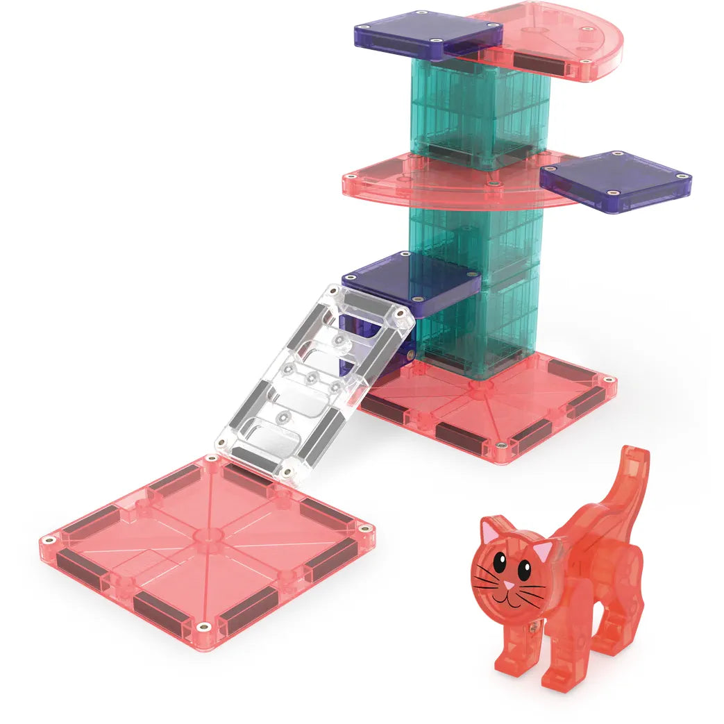 Magna-Tiles Cat Tree - 13 Piece Magnet Block Building Set
