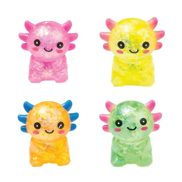 Sugar Gel Squishy Toy 2.5 Inch Glitter Squishalotl Sensory Fidget Toy