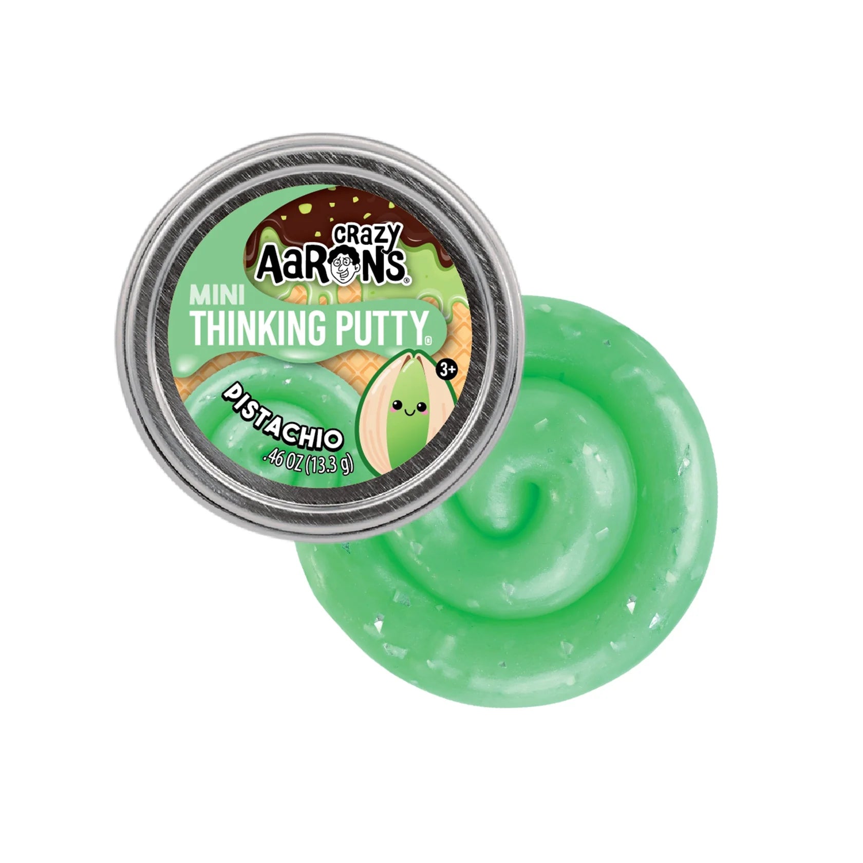 Crazy Aarons Pistachio Mini 2 Inch Thinking Putty Tin