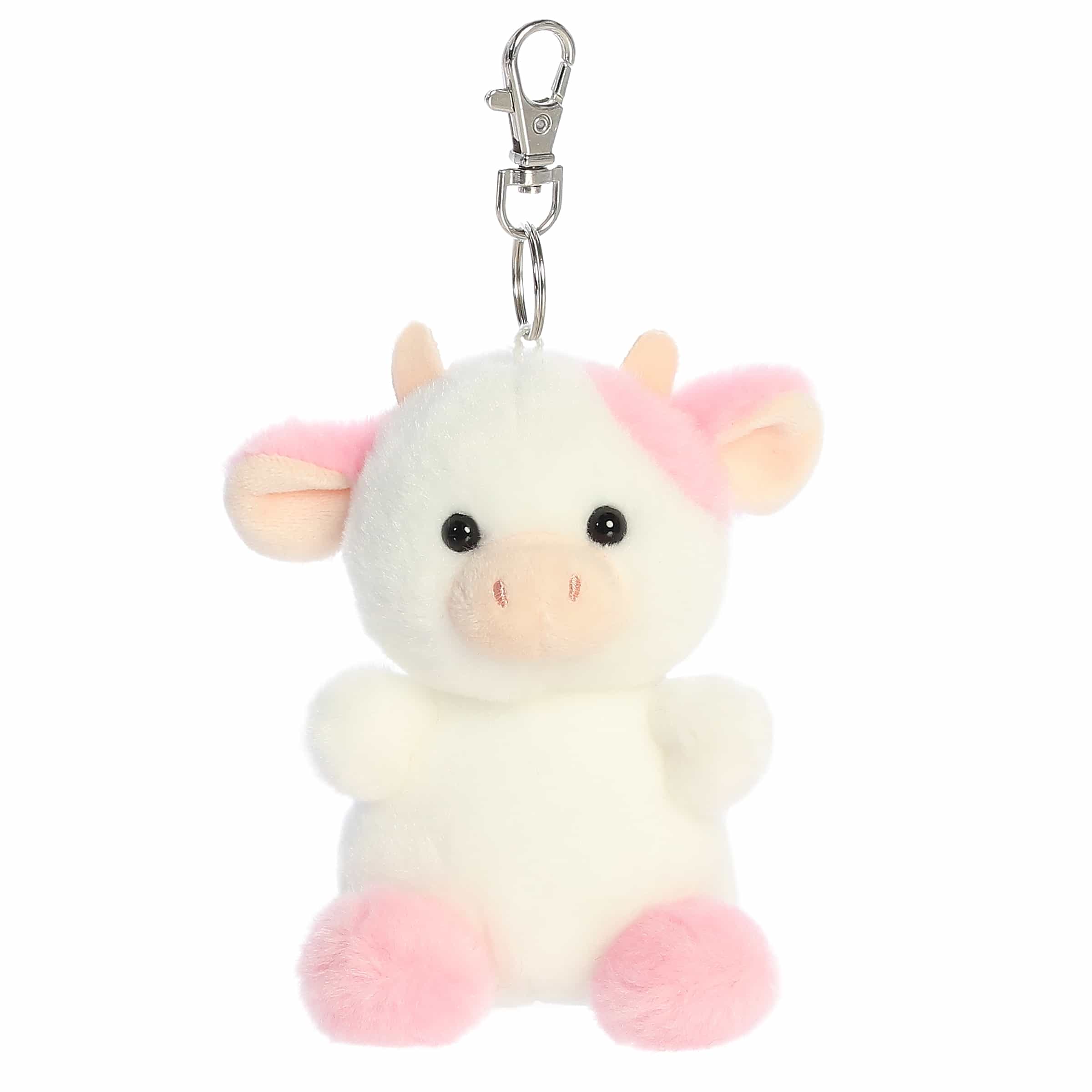 Palm Pals 4 Inch Belle the Strawberry Cow Plush Clip