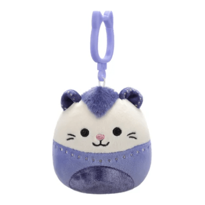 Squishmallow 3.5 Inch Blanche the Velvet Opposum Plush Clip - Owl & Goose Gifts