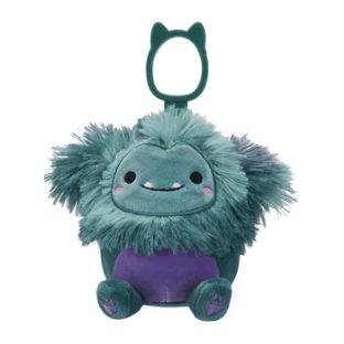 Squishmallow 3.5 Inch JT the Blue and Purple Bigfoot Plush Clip - Owl & Goose Gifts