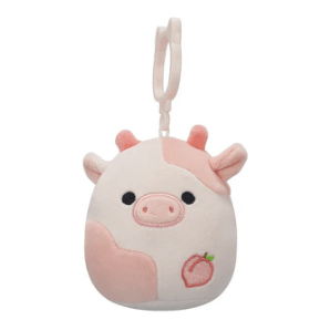 Squishmallow 3.5 Inch Lilaz the Peach Cow Plush Clip - Owl & Goose Gifts