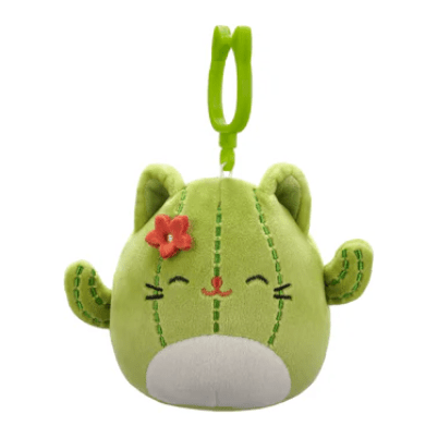 Squishmallow 3.5 Inch Ms. Miss the Cactus Cat Plush Clip - Owl & Goose Gifts