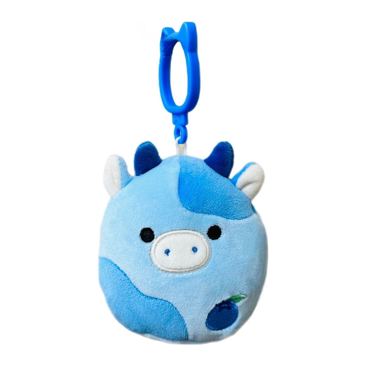 Squishmallow 3.5 Inch Rutanya the Blueberry Cow Plush Clip - Owl & Goose Gifts