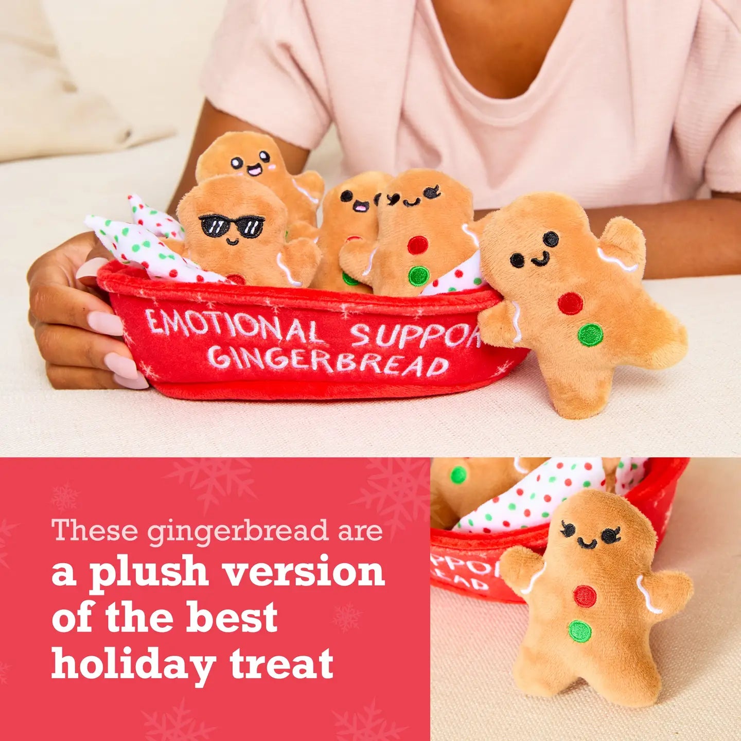 Emotional Support Gingerbread Set of 5 Plush Toys by What Do You Meme