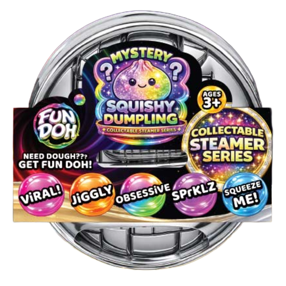 Fun Doh 4 Inch Mystery Dumpling Collectable Steamer Series - Sensory Fidget Toy