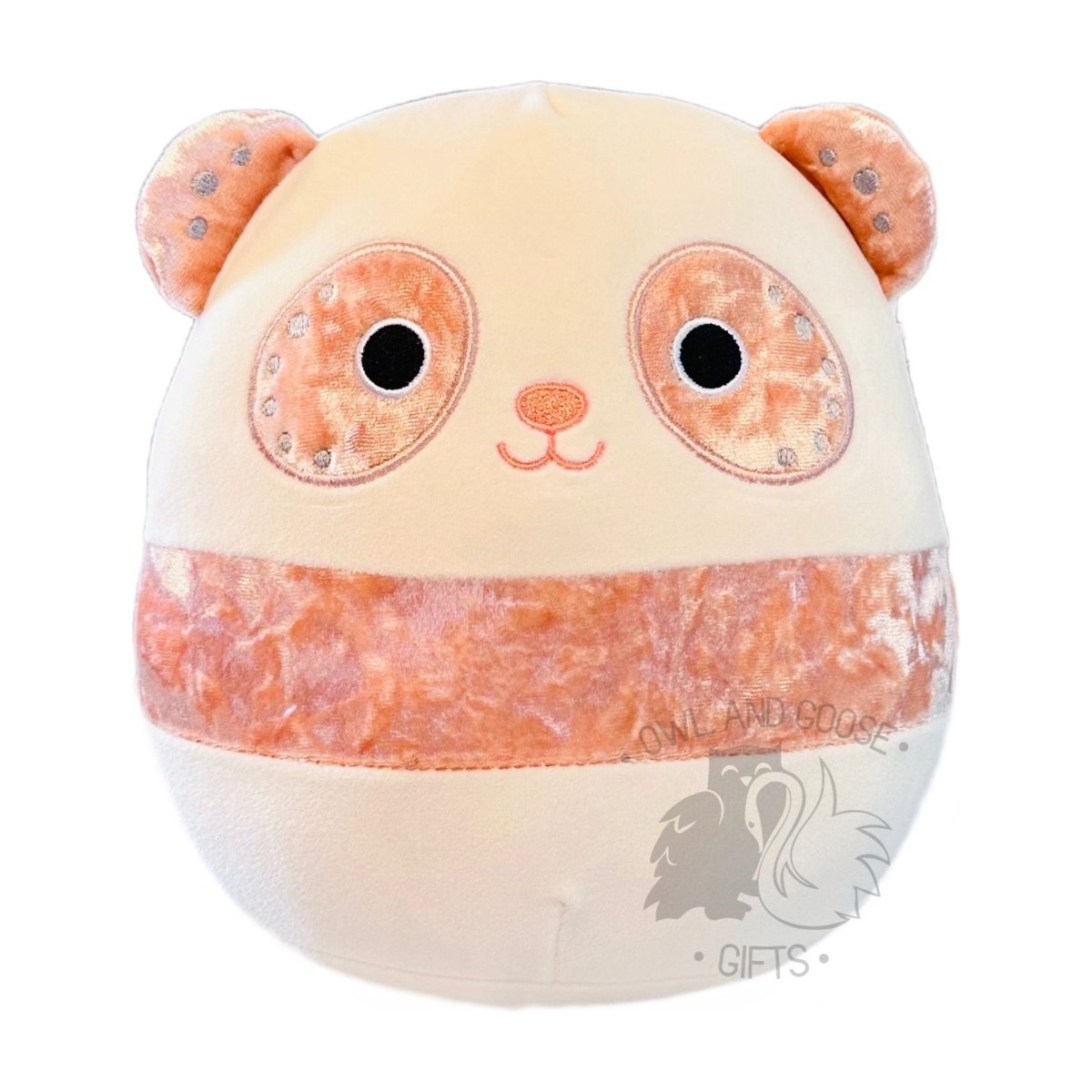 Squishmallow 5 Inch Bee the Panda Velvet Squad Plush Toy - Owl & Goose Gifts