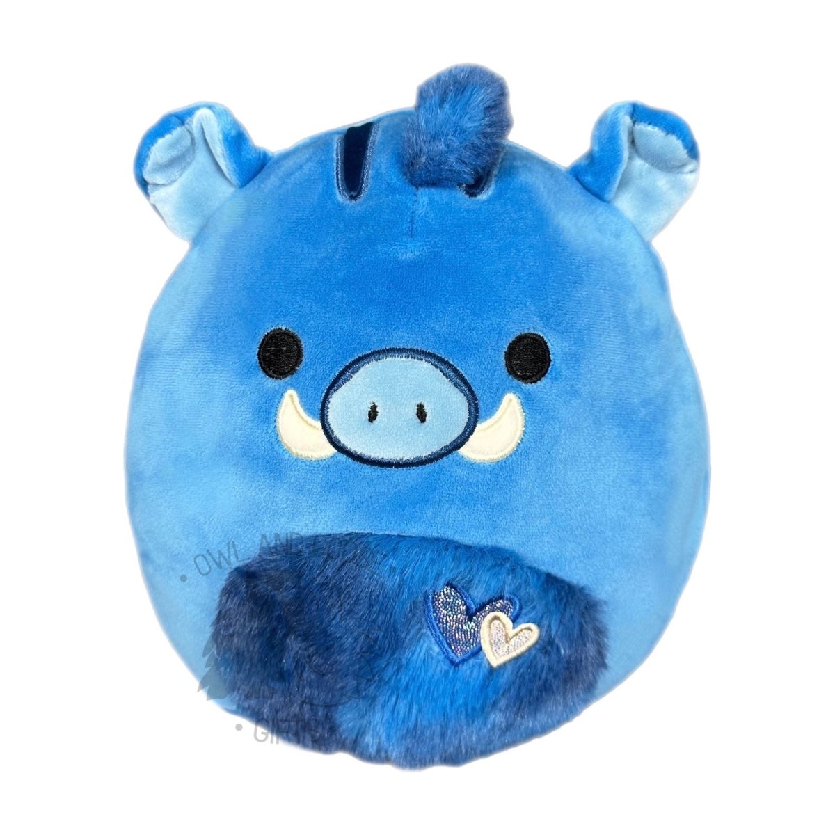Squishmallow 5 Inch Berjon the Blue Warthog Valentine Plush Toy - Owl & Goose Gifts