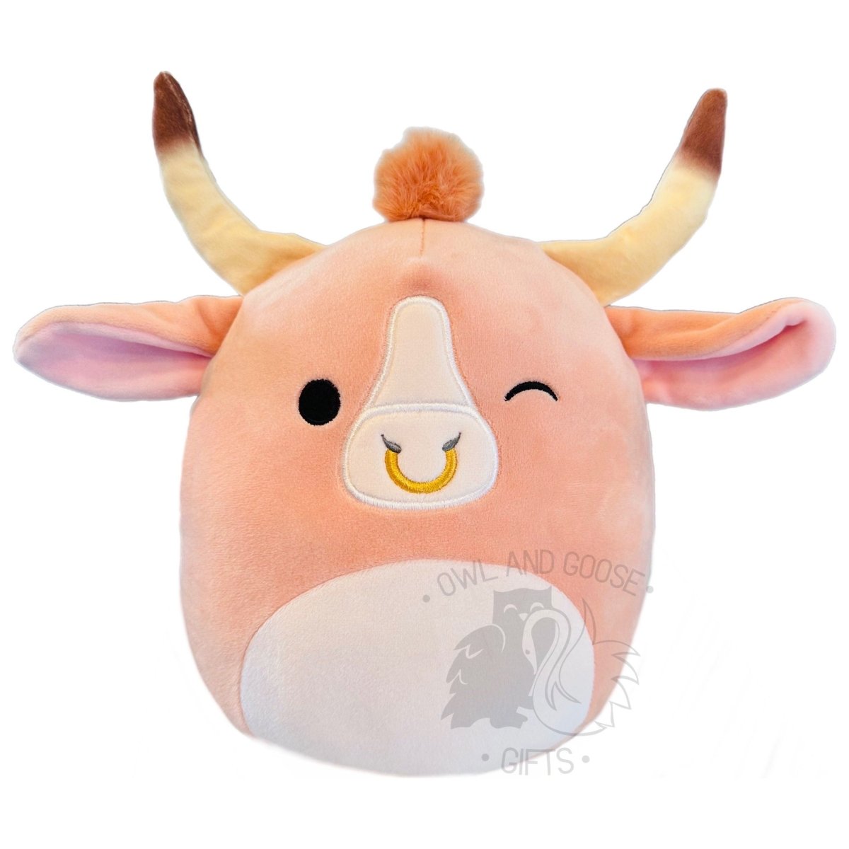 Squishmallow 5 Inch Howland the Bull Plush Toy - Owl & Goose Gifts