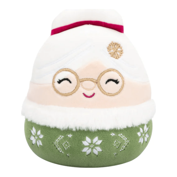 Squishmallow 5 Inch Nicolette the Mrs. Claus with Green Outfit Christmas Plush Toy - Owl & Goose Gifts
