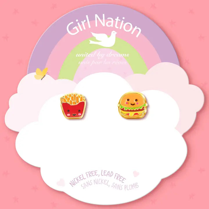 Girl Nation: The Perfect Pair Fast Food Stud Hypoallergenic Earrings