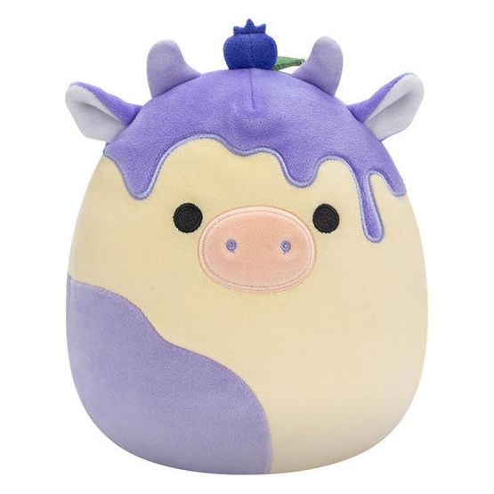 Squishmallow 8 Inch Benito the Blueberry Cheesecake Cow Plush Toy - Owl & Goose Gifts