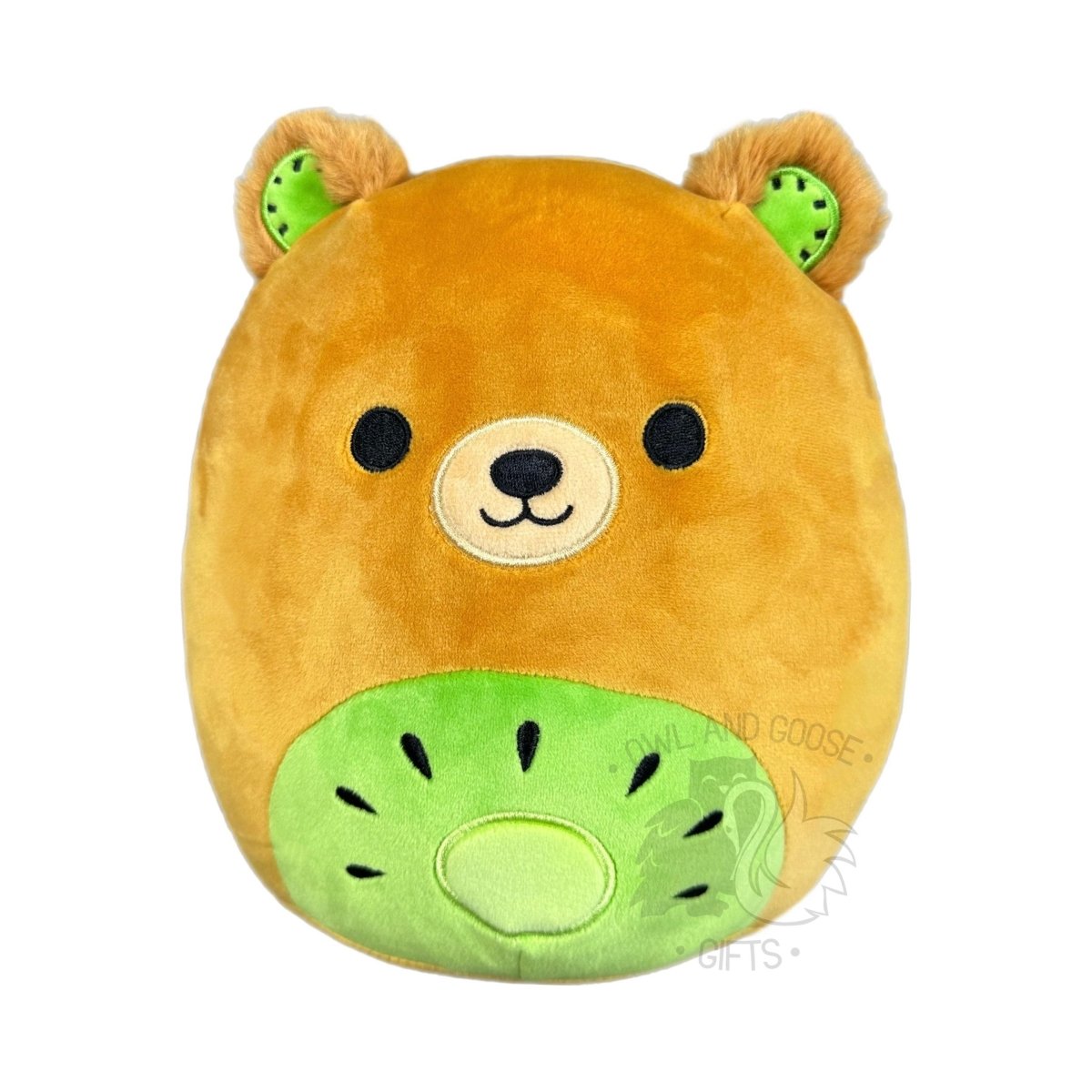 Squishmallow 8 Inch Mitchard the Kiwi Bear Plush Toy - Owl & Goose Gifts