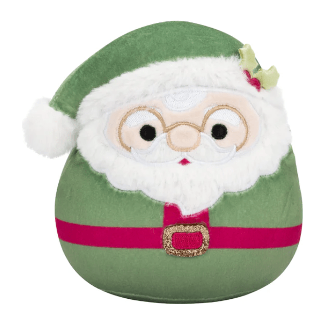 Squishmallow 8 Inch Nick the Santa with Green Suit Christmas Plush Toy - Owl & Goose Gifts
