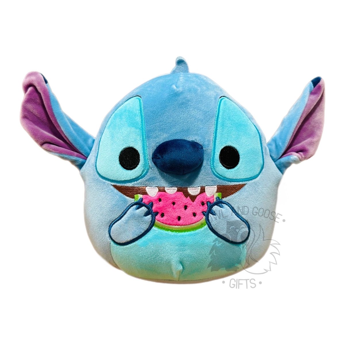 Squishmallow 8 Inch Stitch with Watermelon Disney Plush Toy - Owl & Goose Gifts