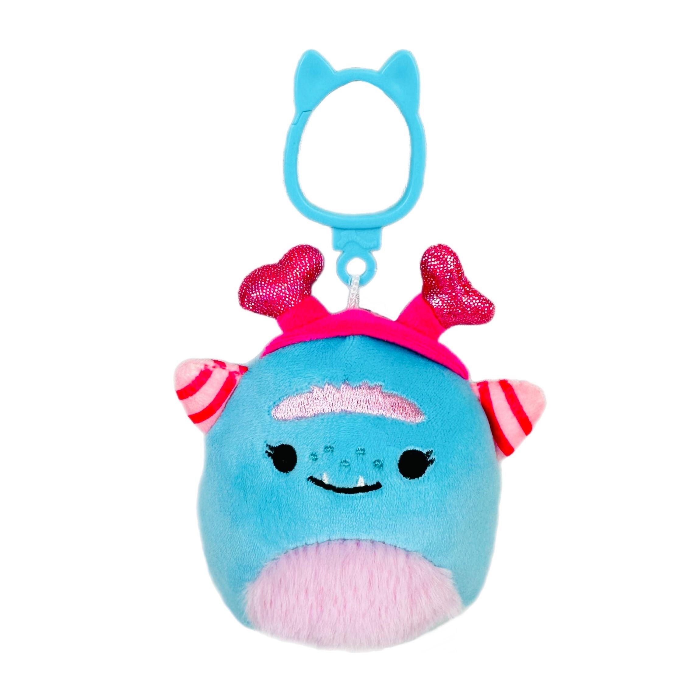 Squishmallow 3.5 Inch Alijoon the Monster Valentine Plush Clip
