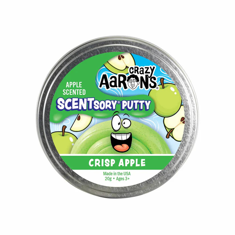 Crazy Aarons SCENTsory® Crisp Apple Medium 2.75 Inch Thinking Putty Tin