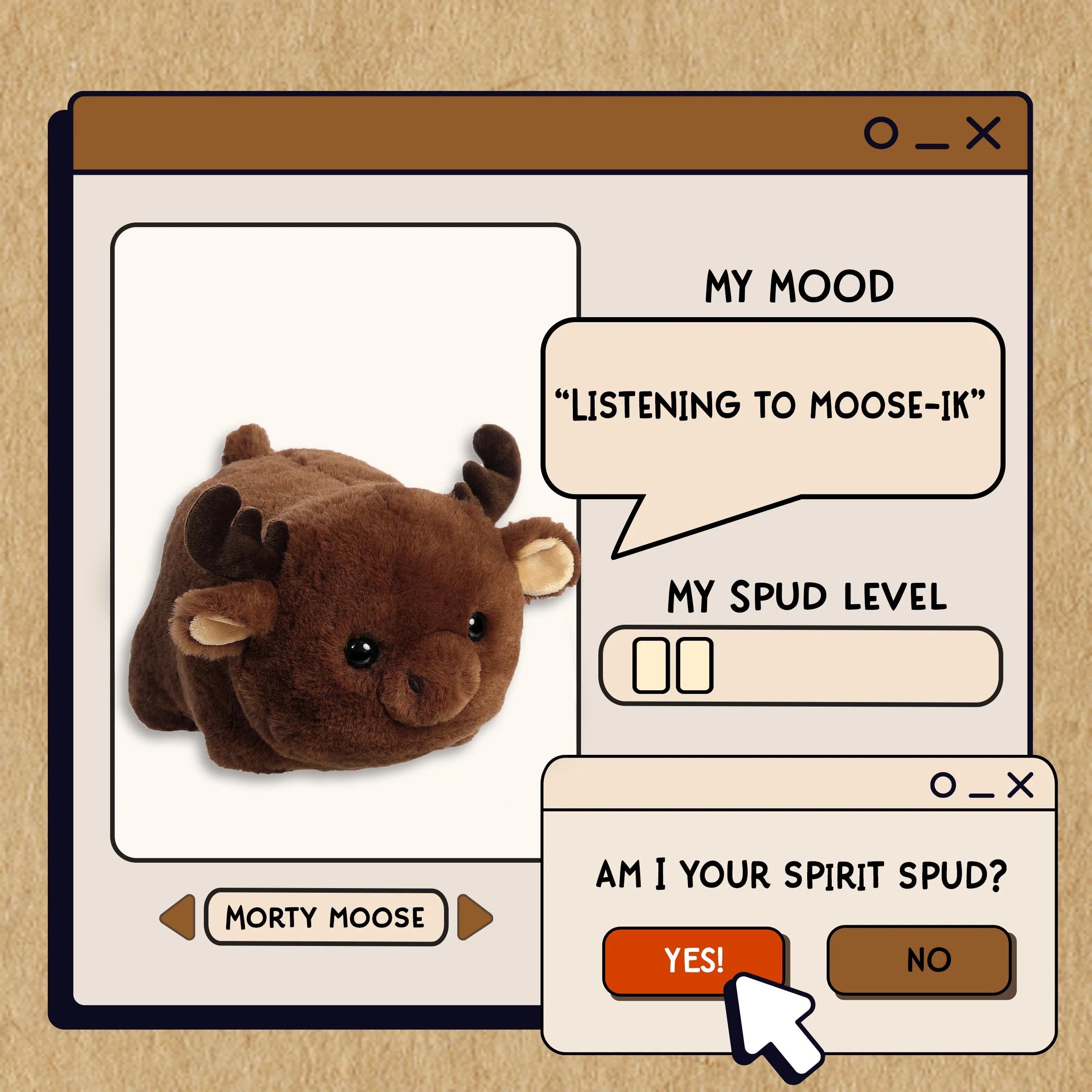 Aurora Plush Spudsters 10 Inch Morty Moose Plush Toy