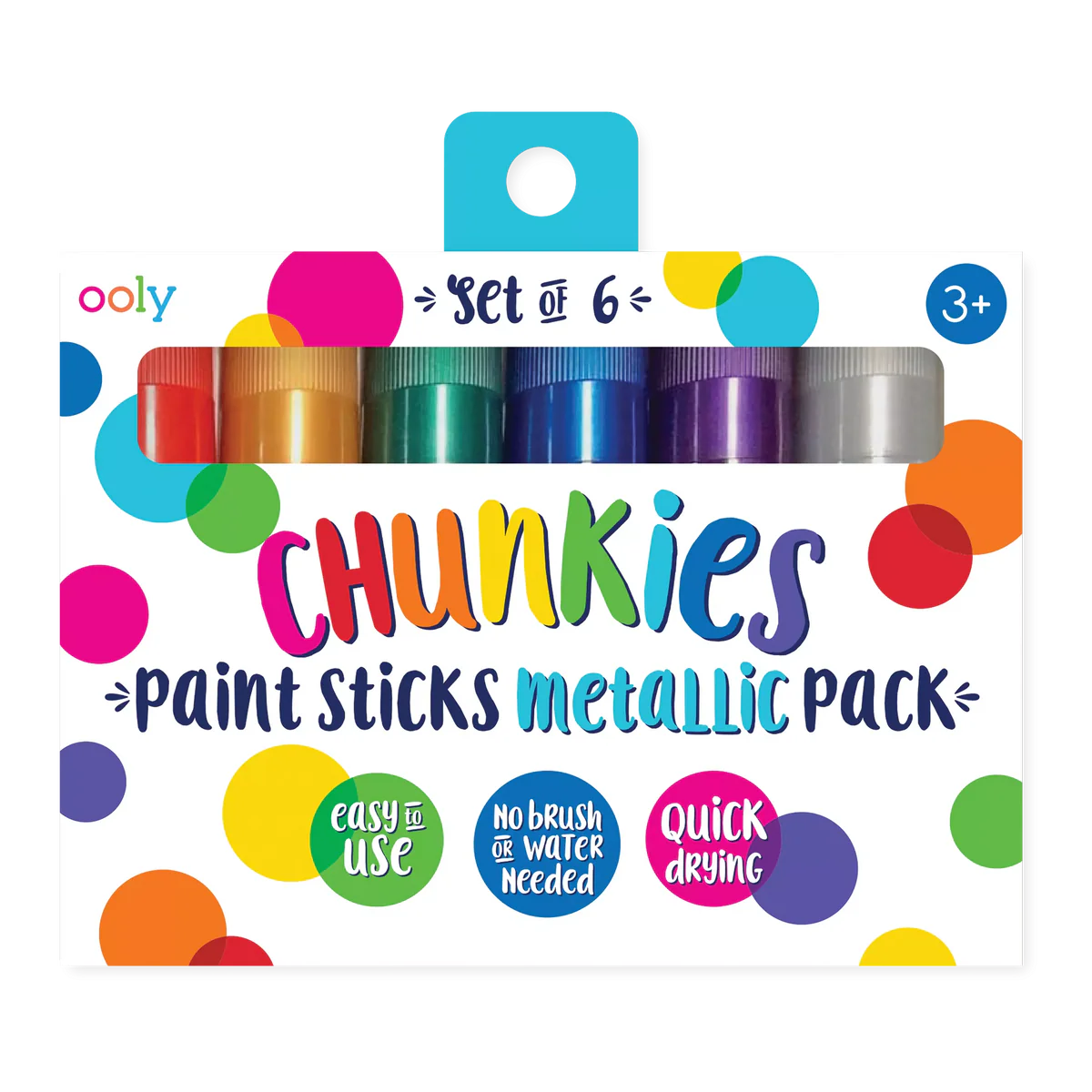 Ooly Chunkies: Paint Sticks Metallic Pack (Set of 6)