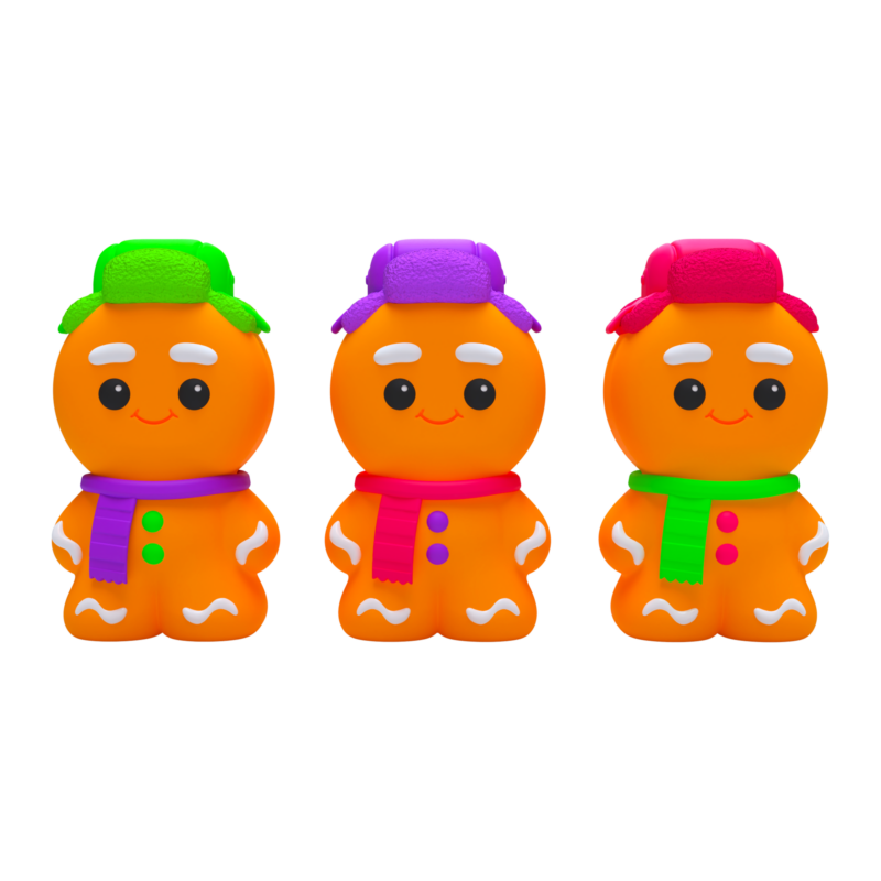 Nee Doh Ginger Glowman 3 Inch Squish Ball Fidget Toy