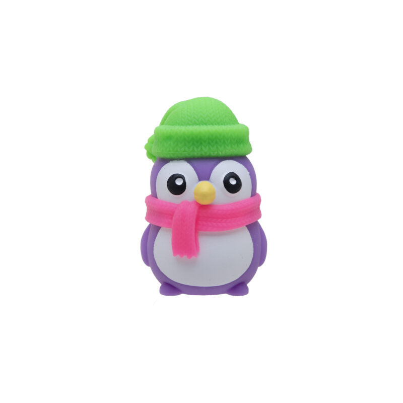 Nee Doh Polar Glow Penguin 3 Inch Squish Ball Fidget Toy