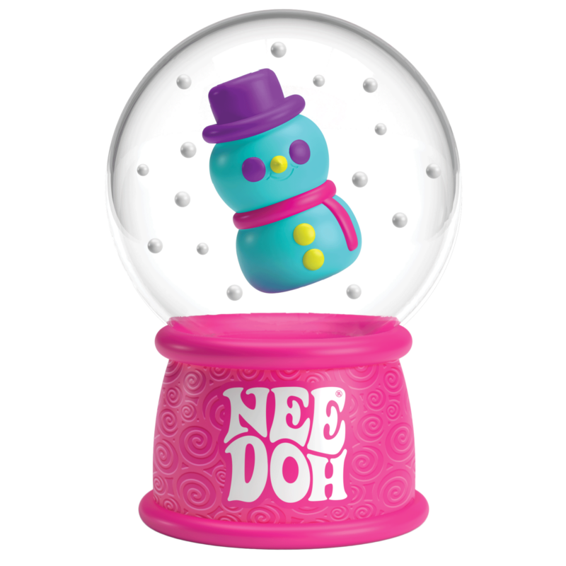 Nee Doh Squish N' Flow Snowglobe 3 Inch Squish Ball Fidget Toy