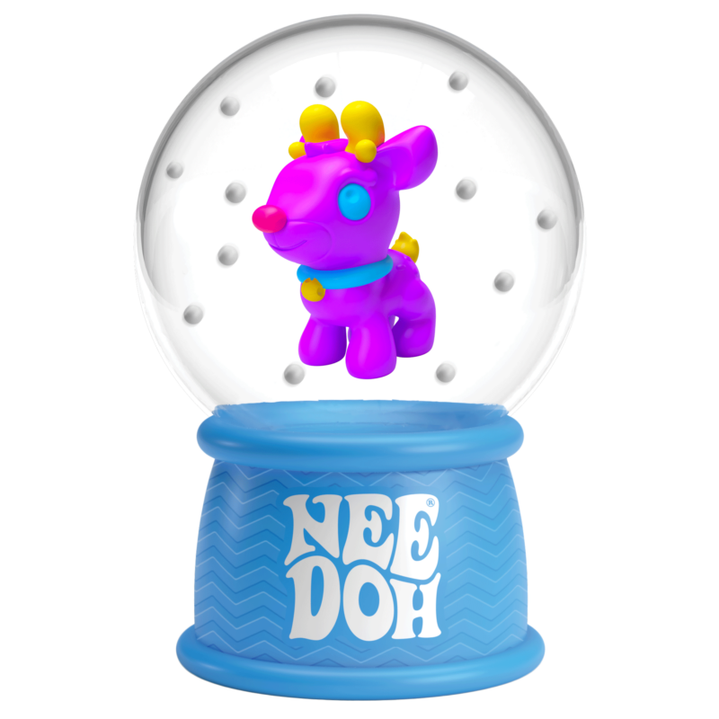 Nee Doh Squish N' Flow Snowglobe 3 Inch Squish Ball Fidget Toy