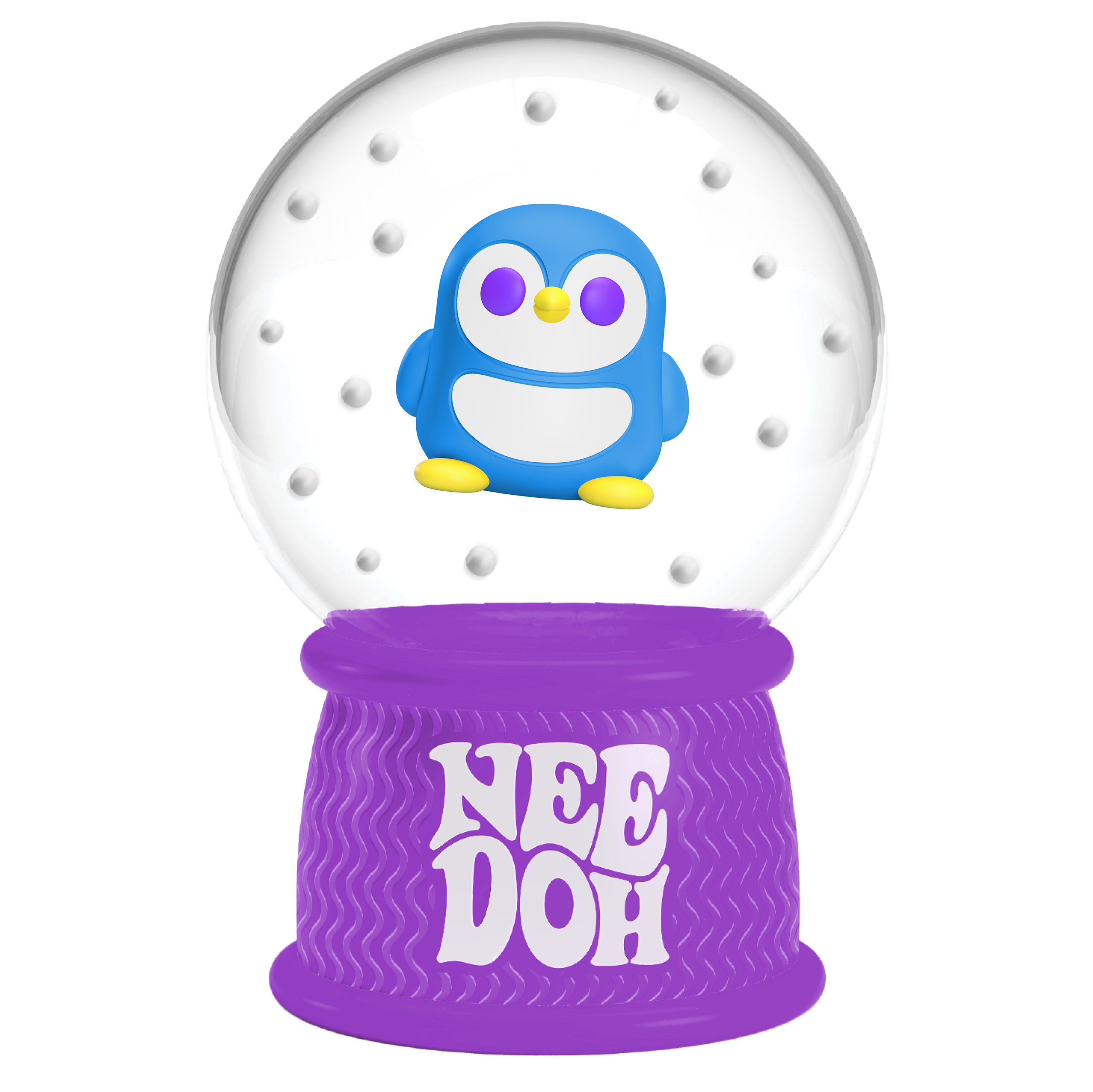 Nee Doh Squish N' Flow Snowglobe 3 Inch Squish Ball Fidget Toy