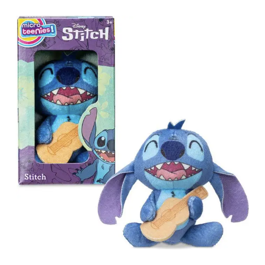 Disney Stitch 3 Inch Micro Teenies Plush Toy - Stitch with Ukelele