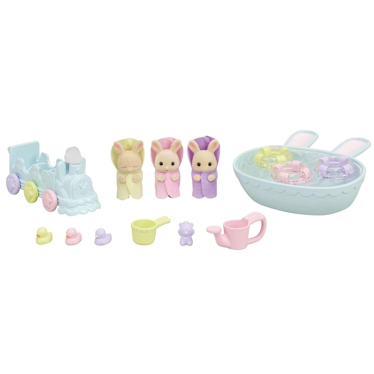 Calico Critters Triplets Baby Bathtime Set