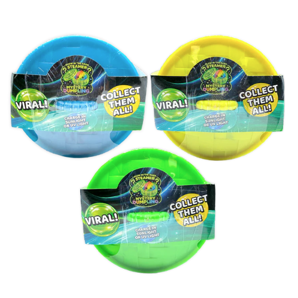 Fun Doh 4 Inch Mystery Glow in the Dark Steamer Dumpling Squishy Sensory Toy