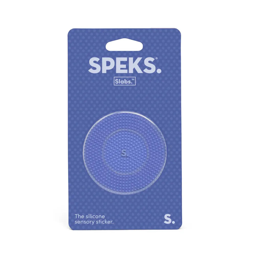Speks Slabs Silicone Sensory Sticker - Static Circle Blue