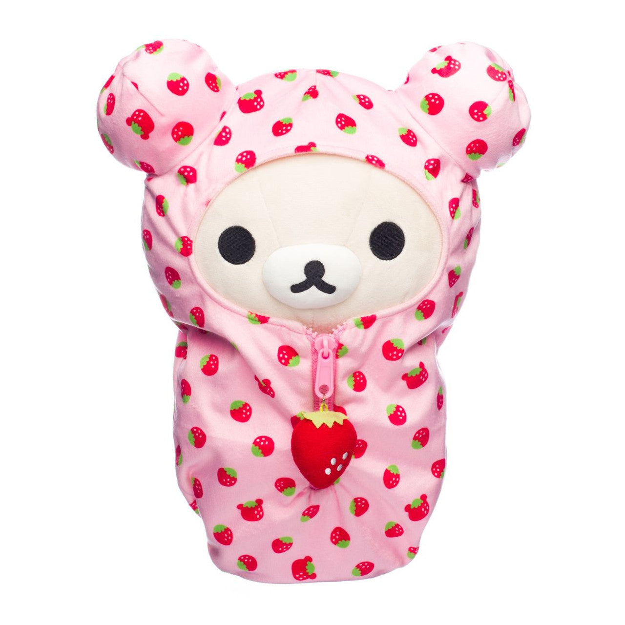 San-X Rilakkuma and Friends 15 Inch Korilakkuma Sleeping Bag Plush Toy - PINK