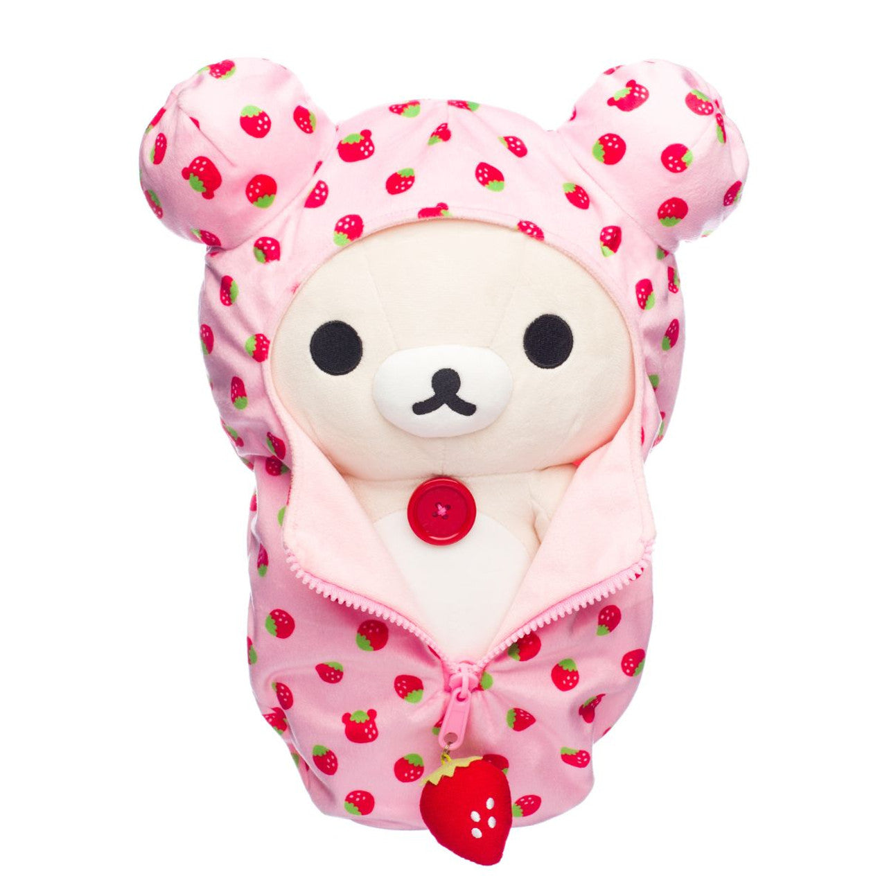 San-X Rilakkuma and Friends 15 Inch Korilakkuma Sleeping Bag Plush Toy - PINK
