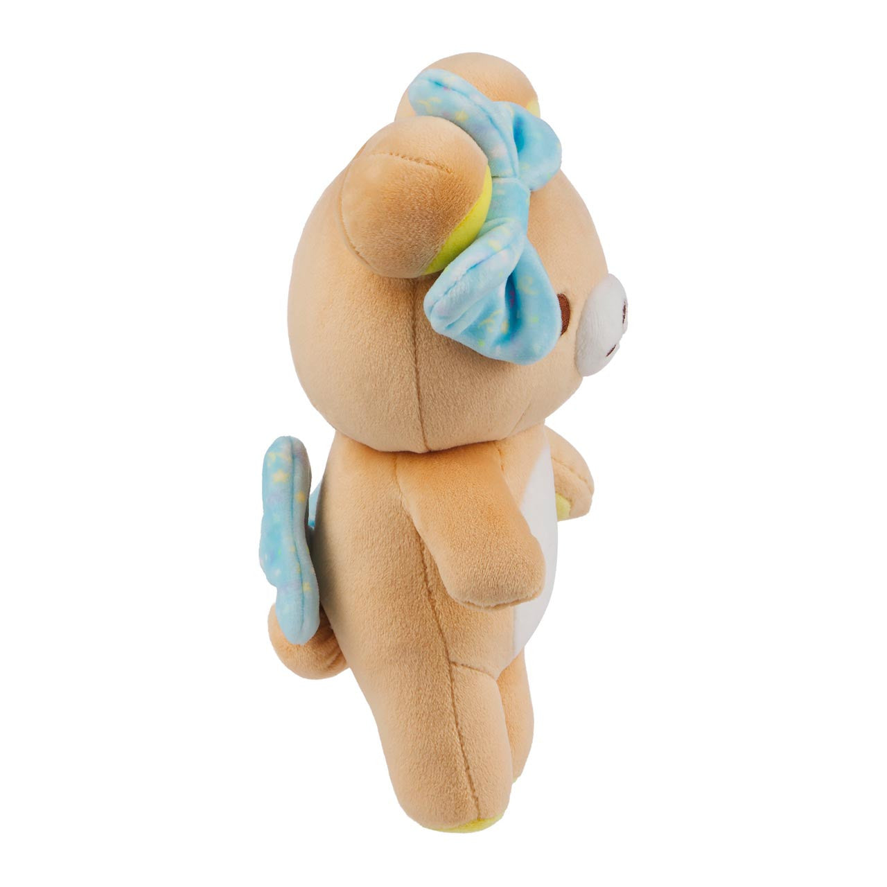 San-X Rilakkuma 8 Inch HappyForYou Mochi Plush Toy - BLUE BOW