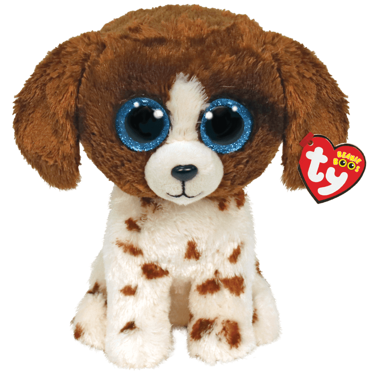 Ty Beanie Boos 8 Inch Muddles the Brown Spotted Dog Plush Toy