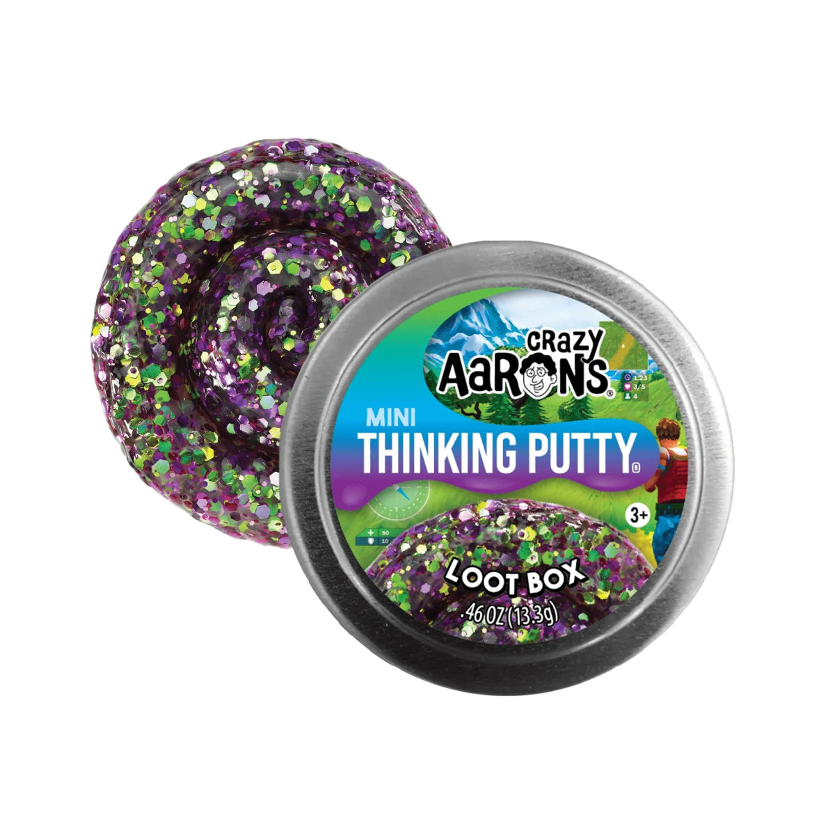 Crazy Aarons Loot Box Mini 2 Inch Thinking Putty Tin - Owl & Goose Gifts