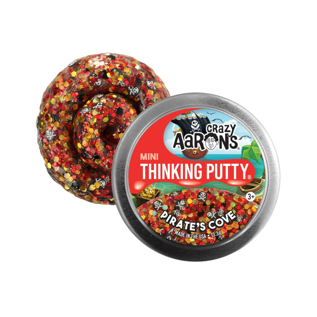 Crazy Aarons Pirate's Cove Mini 2 Inch Thinking Putty Tin - Owl & Goose Gifts